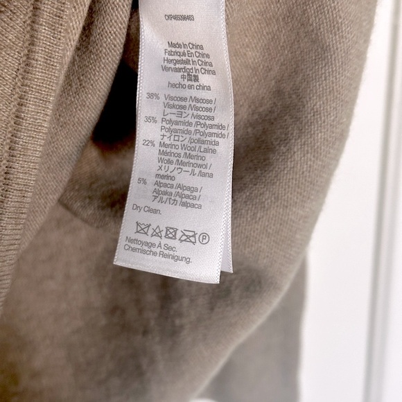 Madewell Tan Mock Turtleneck Sweater Relaxed Fit - Picture 6 of 7